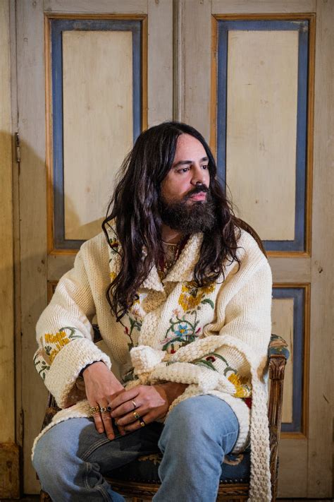 Former Gucci designer Alessandro Michele puts on .